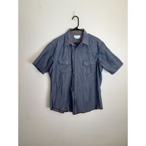 Men's Blue Short Sleeve Shirt
